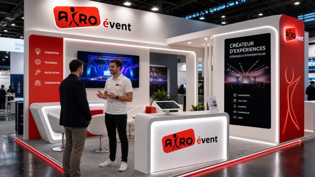 Stand d'exposition personnalisé sur salon professionnel